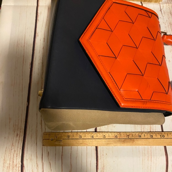 Welden Saunter Leather Suede Handbag Tri-Color Artisian Leatherwork - Picture 14 of 16